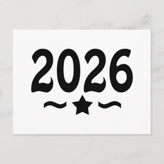 Class of 2026 Graduation Star Briefkaart (Voorkant)