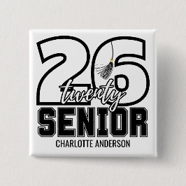 Class of 2026 Graduation Tassel Vierkante Button 5,1 Cm