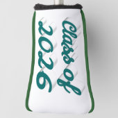 Class of 2026 green script graduation  golfheadcover (Draai 90)
