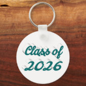 Class of 2026 green script  graduation  sleutelhanger (Achterkant)