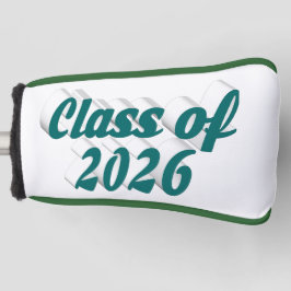 Class of 2026 green text  graduation  golfheadcover
