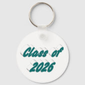 Class of 2026 green typography   graduation  sleutelhanger (Voorkant)