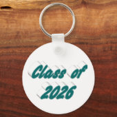 Class of 2026 green typography   graduation  sleutelhanger (Voorkant)