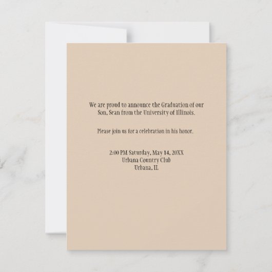 Class of 2026 Grunge Style Graduation Announcement (Achterkant)