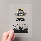 Class of 2026 Happy Graduation - Minimalist  Acryl Uitnodigingen (Insitu (Draagbaar))