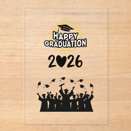Class of 2026 Happy Graduation - Minimalist Acryl Uitnodigingen