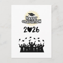 Class of 2026 Happy Graduation - Minimalist Briefkaart