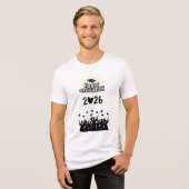 Class of 2026 Happy Graduation - Minimalist  Tri-Blend Shirt (Voorkant volledig)