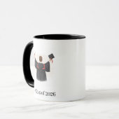 Class of 2026 Illustrated Graduation Mug Mok (Voorkant links)