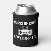 Class Of 2026 Level Complete Gaming Graduation Blikjeskoeler (Blikje Voorkant)