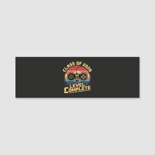 Class Of 2026 Level Complete Naamplaatje (Voorkant)