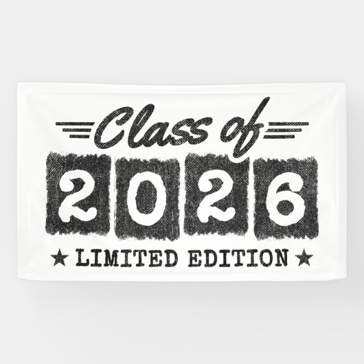 Class of 2026 Limited Edition Graduation Quote Spandoek (Horizontaal)