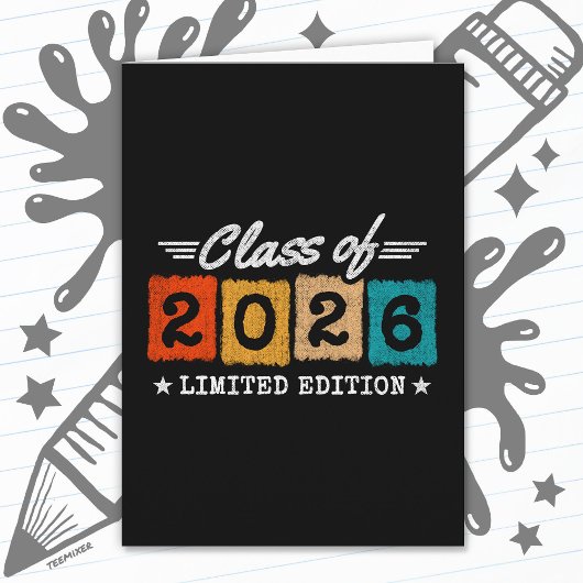 Class of 2026 Limited Edition Vintage Graduation Kaart