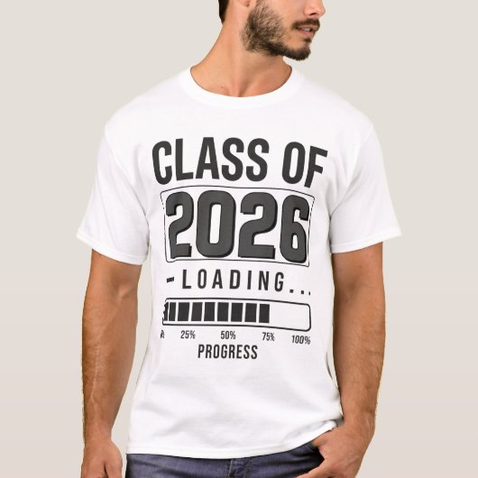 Class of 2026 Loading T-Shirt | Graduation Senior (Voorkant)