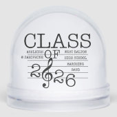 Class of 2026 Marching Band Graduate Inspirational Sneeuwbol (Voorkant)