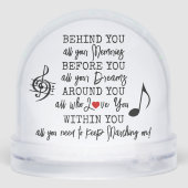 Class of 2026 Marching Band Graduate Inspirational Sneeuwbol (Achterkant)