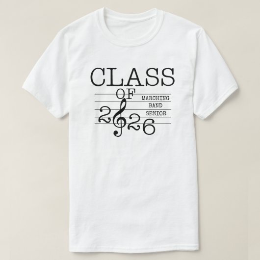 Class of 2026 Marching Band Senior T-shirt (Design voorkant)