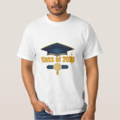 Class of 2026 – Modern Graduation Typography T-shirt (Voorkant)