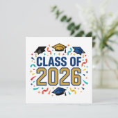 Class of 2026 Party Kaart (Staand voorkant)