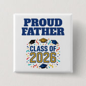 Class of 2026 Party Vierkante Button 5,1 Cm (Voorkant)