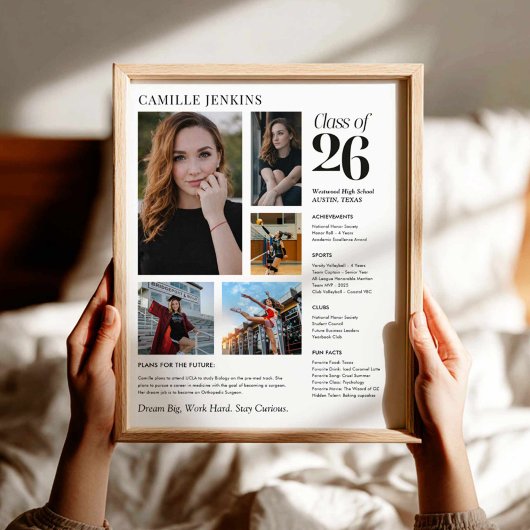 Class of 2026 Photo Collage Memory Poster