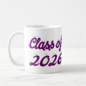 Class of 2026 purple script graduation  koffiemok (Links)