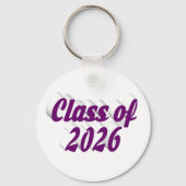Class of 2026 purple text  graduation  sleutelhanger (Voorkant)