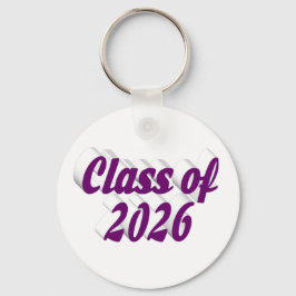 Class of 2026 purple text  graduation  sleutelhanger