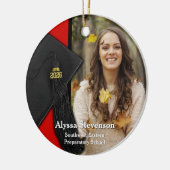 Class of 2026 Red Tassel Dignified Graduation Keramisch Ornament (Links)