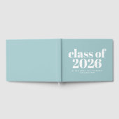 Class of 2026 Retro Soft Blue Personalized Name Gastenboek (Volledig)
