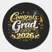 Class of 2026 ronde sticker (Voorkant)