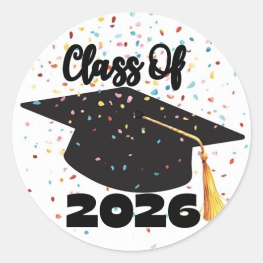 Class of 2026 Round Stickers (Voorkant)
