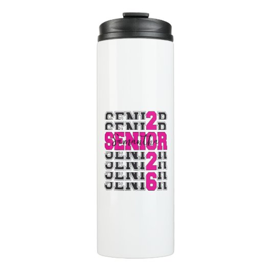 Class of 2026 Senior Monogram Thermosbeker (Voorkant)