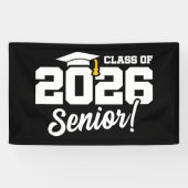 Class of 2026 Senior Varsity Graduation Fun Quote Spandoek (Horizontaal)