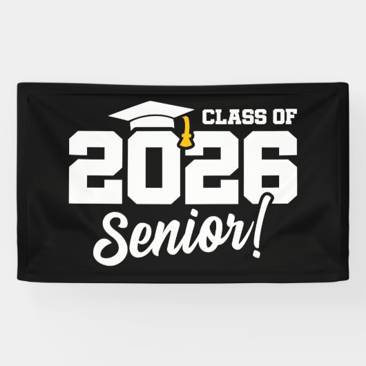 Class of 2026 Senior Varsity Graduation Fun Quote Spandoek (Horizontaal)