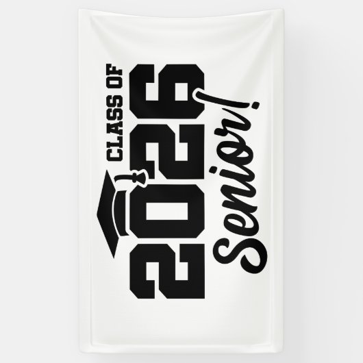 Class of 2026 Senior Varsity Graduation Fun Quote Spandoek (Verticaal)