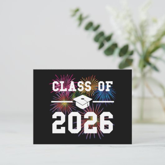 Class Of 2026 Senior Year Briefkaart (Staand voorkant)