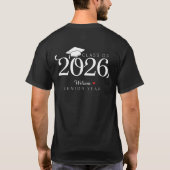 Class of 2026 Senior Year Custom Name Graduation  T-shirt (Achterkant)