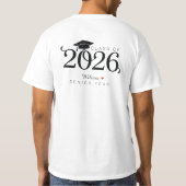 Class of 2026 Senior Year Custom Name Graduation  T-shirt (Achterkant)