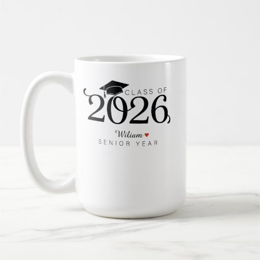 Class of 2026 Senior Year Graduation Custom Name  Koffiemok (Links)