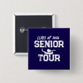 Class of 2026 Senior Year Tour Vierkante Button 5,1 Cm (Voorkant /achterkant)