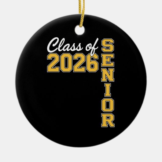 Class Of 2026 Senior Yellow Graduation Graduate Keramisch Ornament (Voorkant)