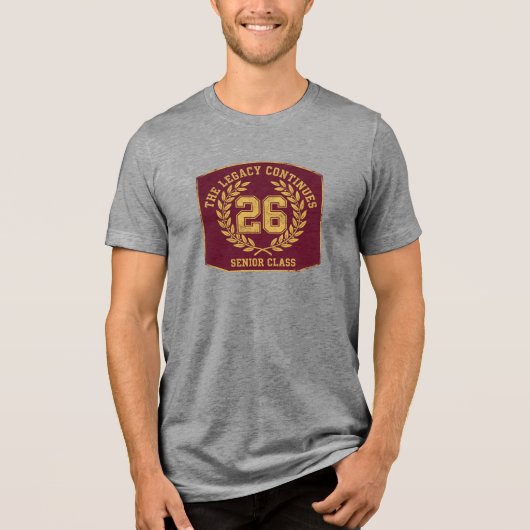 Class of 2026: The Graduation Legacy Continues Tri-Blend Shirt (Voorkant)