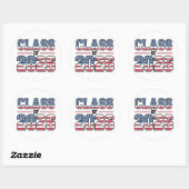 Class of 2026 USA Flag Graduation Ronde Sticker (Vel)