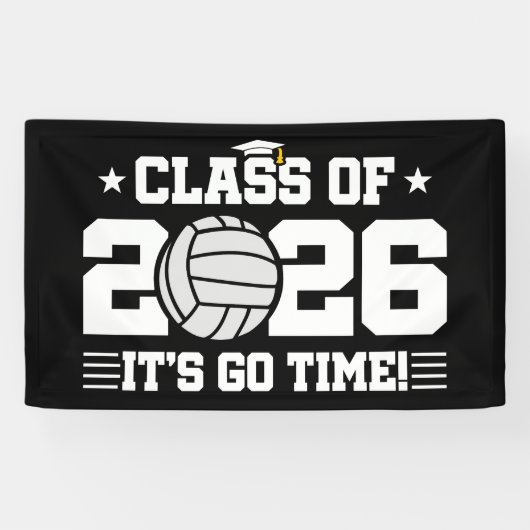 Class of 2026 Volleyball Graduation It’s Go Time Spandoek (Horizontaal)
