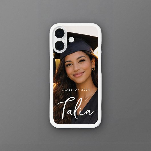CLASS OF 2026  |  WHITE EDGE phone case with name