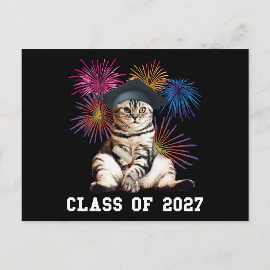 Class of 2027 Cat Lover Briefkaart (Voorkant)
