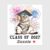Class of 2027 Cat Lover Sticker (Vel)