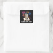 Class of 2027 Cat Lover Vierkante Sticker (Tas)