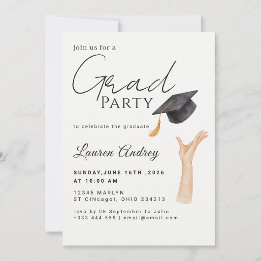 Class of 2027 Graduation Party Invite Kaart (Voorkant)